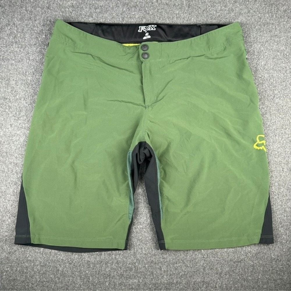 Fox Racing Attack MTB Shorts Mens 40 Green Black Mountain Bike Cycling Trail
